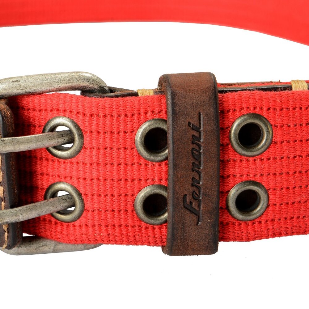 Scuderia Ferrari Red and Brown Belt
